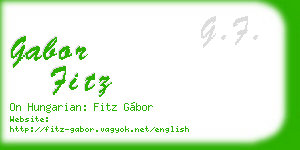 gabor fitz business card
